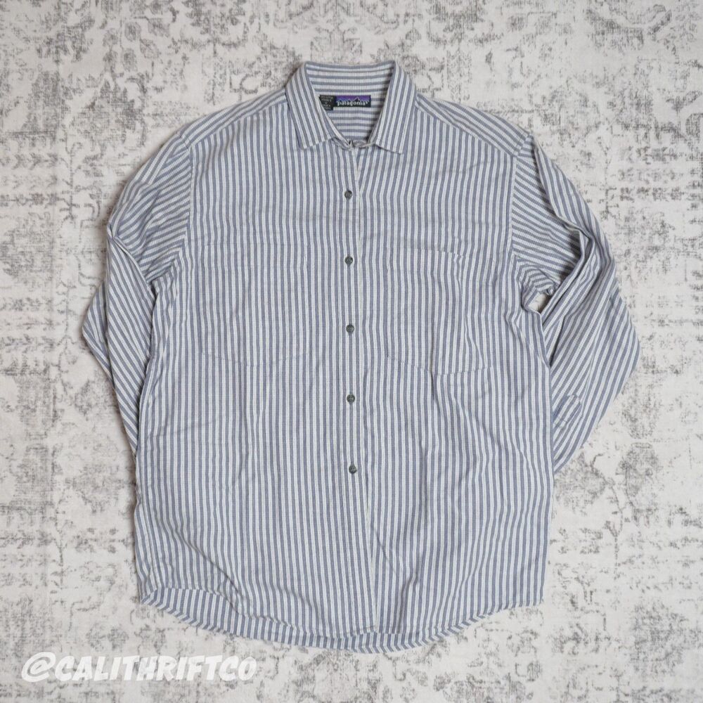 Patagonia Classic Striped Button Down Shirt Long Sleeve - Women's Medium - Picture 2 of 8